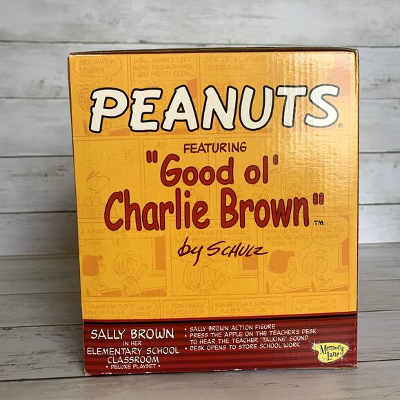 Peanuts Sally Brown Elementary School Classroom Deluxe Playset NIB Set of 2 - Picture 4 of 12